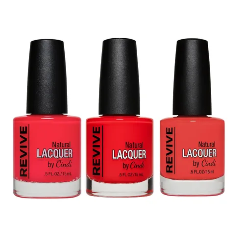 Brighten Your Day - Juego de esmaltes de uñas – Paquete de 3 tonos vibrantes en Coral Reef, Getting Reddy y Pinky Swear – 7 libre, no tóxico, de