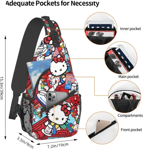 Miniatura 4 de Qshakwia Linda bolsa bandolera para mujer, riñonera cruzada para adultos, mochila de viaje, senderismo, bolsa de pecho