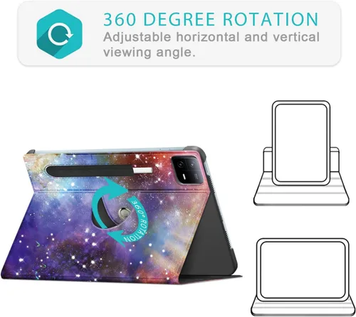 Miniatura 6 de Funda compatible con tablet Xiaomi Pad 6 de 11.0 pulgadas lanzada 2023 con soporte multiángulo para tableta Mi Pad 6 Pro giratoria ajustable