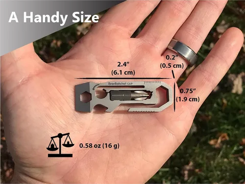 Miniatura 8 de Gear Infusion EverRatchet Clip Trinquete Llavero Multiherramienta (Titanio - Original)