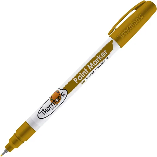 Miniatura 7 de Thornton's Art Supply Rotuladores de pintura a base de aceite de alta calidad vibrante, extra fina, plata metálica para manualidades, pintura