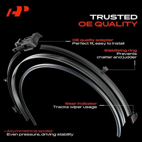 Miniatura 4 de A-Premium Limpiaparabrisas compatible con Honda Civic 2006-2011, Coupé - 28" y 24", Conector TLP, Izquierda y Derecha, con Indicador de Desgaste