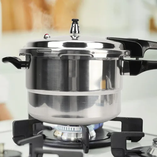 Miniatura 5 de Luqeeg Olla a presión de aluminio, olla a presión con calor rápidamente, distribución uniforme del calor, estufa de inducción y doble uso abierto