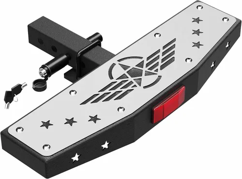 Escalón de Enganche Escalón de Enganche de Remolque Compatible con Receptor de 2 Pulgadas con Seguro de Pasador, Recubierto en Polvo Texturizado,