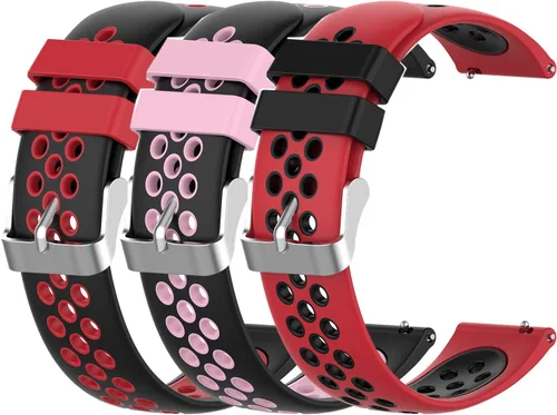 Miniatura 10 de FitTurn Bandas de liberación rápida con agujero transpirable de 0.787 in compatibles con Garmin Approach S40/Forerunner 245 645 165