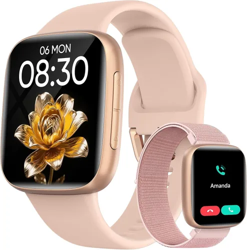 Miniatura 10 de Reloj inteligente para mujer, 1.85 pulgadas AMOLED con pantalla ultra transparente compatible con iPhone/Samsung/Android, más de 100 modos