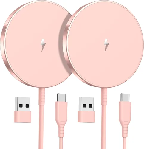 Miniatura 11 de OANDYS Cargador inalámbrico magnético de 15 W, cargador seguro rápido para 16/15/14/13/12 Series 2 Pack de 5 pies de cable inalámbrico almohadilla