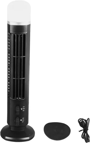 Miniatura 9 de Ventilador de torre sin aspas, circulador de aire oscilante, rotación de 90 grados, alimentado por USB, funcionamiento silencioso para dormitorio