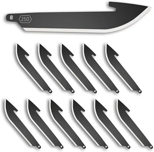 Miniatura 4 de OUTDOOR EDGE Paquete de cuchillas de punto de caída de 2.5" (negro, 6 cuchillas), código de hoja de compatibilidad 250