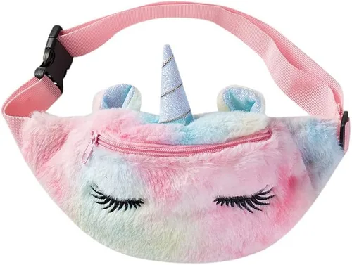 Riñonera para niñas, bolsa de cintura de unicornio para niñas, bolsa cruzada para cinturón, bonita bolsa de cintura de viaje para niños, regalo de