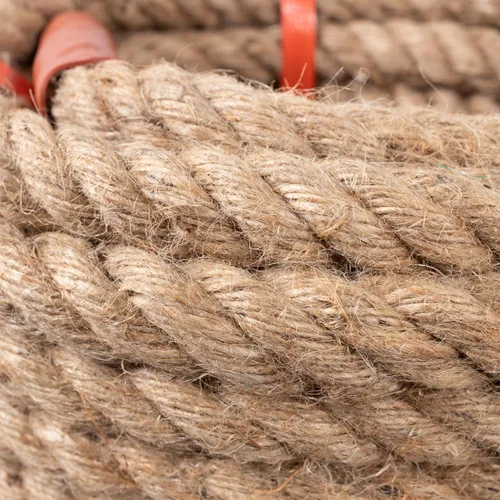 Miniatura 4 de Cuerda Manila de yute natural, 1 1/2 pulgadas x 49 pies, cuerda de cáñamo de fibra trenzada de 4 hebras para deportes, decoración, juguetes