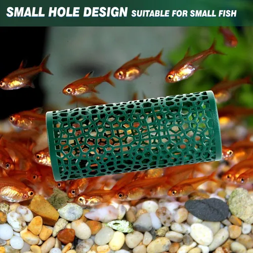 Miniatura 3 de Abizoo Betta Toys - Túnel Hueco Verde Oscuro para Pez Betta y Escondite para Reptiles - Decoración de Acuario de Enriquecimiento Seguro