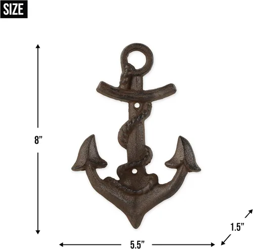 Miniatura 7 de Accent Plus Ancla con gancho de pared de cuerda (juego de 2)