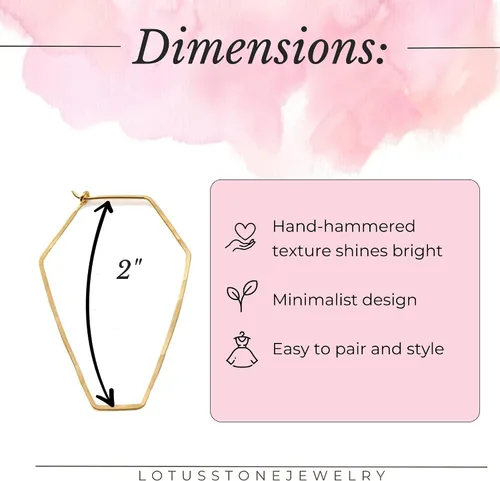 Miniatura 95 de Aretes de aro finos martillados, elegantes plata esterlina geométrica sólida, relleno de oro y relleno de oro rosa; para mujer por Lotus Stone
