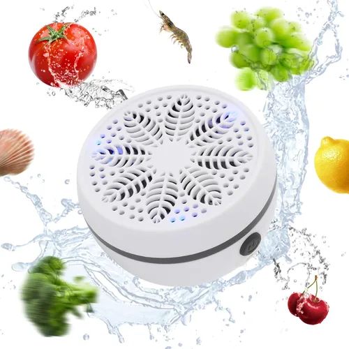 Miniatura 9 de Lavadora de frutas y verduras, dispositivo limpiador portátil de frutas y verduras con 3 engranajes de limpieza, purificador de lavadora de verduras