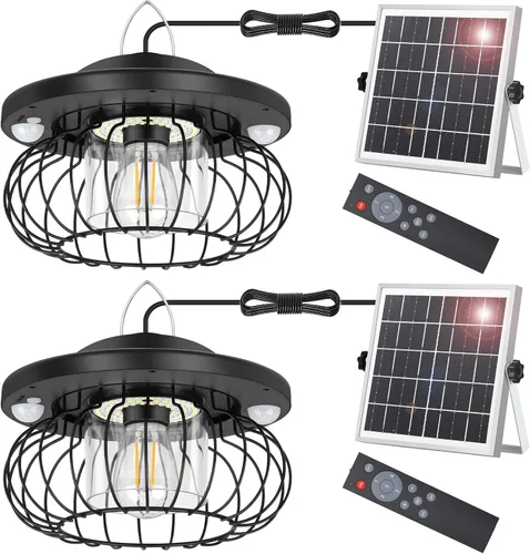 Miniatura 10 de ropelux Luz solar de cobertizo para interiores y exteriores, brillante, 2000 lúmenes, 5 modos (disponible durante el día), lámpara con 3