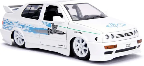 Miniatura 6 de Jada Toys Fast & Furious 1:24 Jesse's Volkswagen Jetta - Coche fundido a presión, juguetes para niños y adultos, color blanco (99591W)