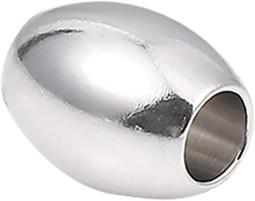 Miniatura 21 de BEADIA Cuentas espaciadoras de acero inoxidable de 0.197 x 0.157 in, redondas, sueltas, para hacer joyas, 100 unidades con agujero de 0.098 pulgadas