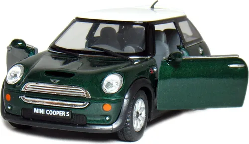 Miniatura 3 de KiNSMART - Mini Cooper S 5 "escala 1:28 modelo de metal fundido a presión coche de juguete (verde)