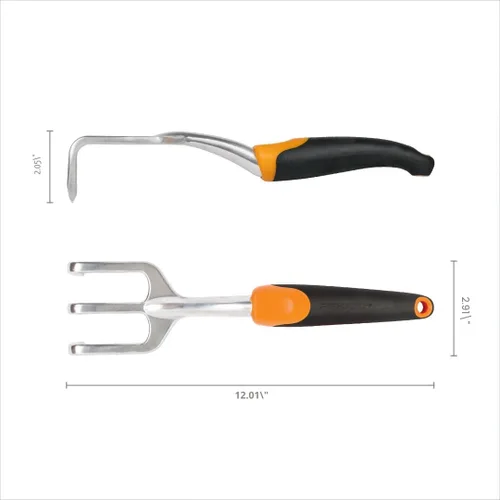 Miniatura 3 de Fiskars Ergo Cultivador para Cavar, Airear el Suelo y Deshierbar, Herramienta de Jardín de Alta Resistencia con Agujero para Colgar