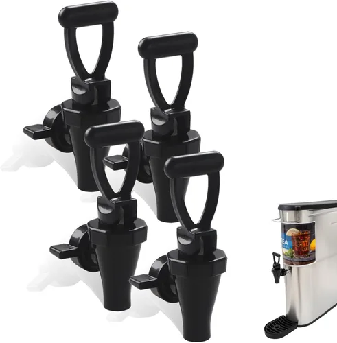 Miniatura 6 de Paquete de 2 grifos de repuesto 03260.0002 para dispensador de té, grifo reutilizable para urna de té con 2 tuercas de ala y 2 anillos en C por