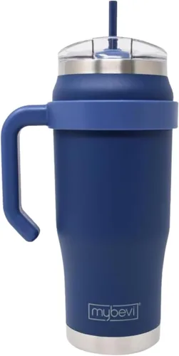 Miniatura 9 de MyBevi Outlander - Taza de viaje de acero inoxidable de alta calidad, para frío/calor, aislamiento de 3 capas, mango resistente, duradera y elegante