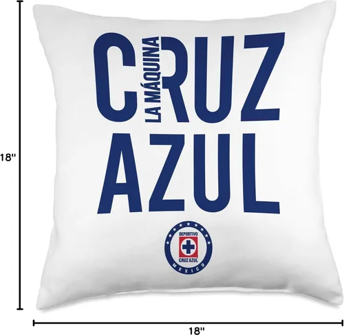 Miniatura 4 de Deportivo Cruz Azul Almohada de 18 x 18 pulgadas, multicolor
