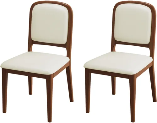Miniatura 25 de Solid Wood Dining Room Chairs Minimalist,Kitchen Chairs with Soft Padded Back,Living Room Chair for Office Reading,Wood Frame,Armless Vanity