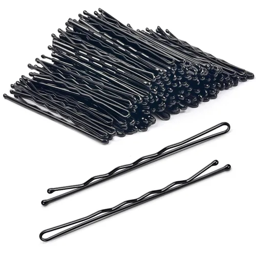 MORGLES 120 horquillas jumbo Bobby para mujeres y niñas, pasadores grandes negros de 2.75 pulgadas con caja