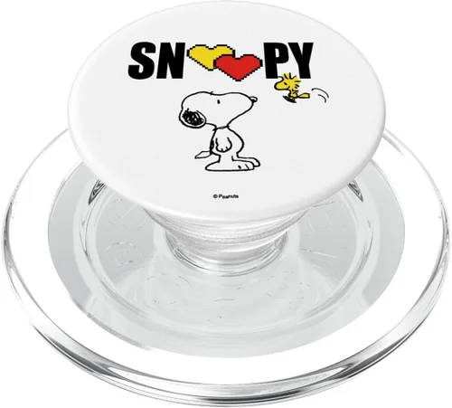 Miniatura 8 de delicoco Peanuts Valentine Snoopy Love PopSocket - Adhesivo PopGrip para iPhone 11, color negro