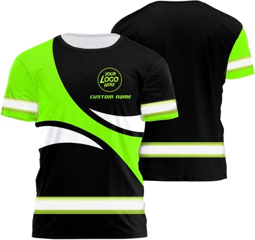 Miniatura 27 de Empresa, Equipo Uniforme Camisa de Alta Visibilidad para Hombres Camisa de Seguridad Logotipo Personalizado Nombre con Cintas Reflectantes AMZ02