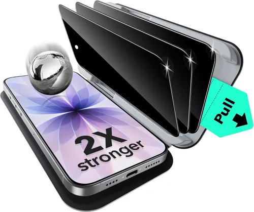 Miniatura 13 de ESR Paquete de 3 protectores de pantalla de privacidad para iPhone 17 Pro, grado militar, inastillables, dureza 9H, vidrio templado antiespía