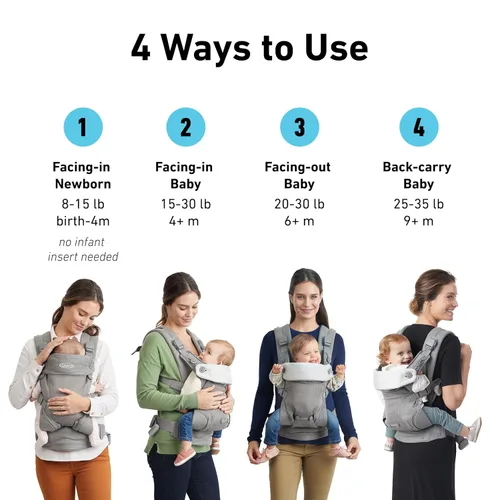 Miniatura 3 de Graco Cradle Me - Portabebés 4 en 1 Incluye modo recién nacido sin necesidad de inserto Gris mineral