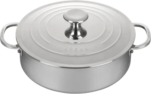 Miniatura 2 de Le Creuset Sartén Rondeau de acero inoxidable de tres capas, 4.5 cuartos de galón