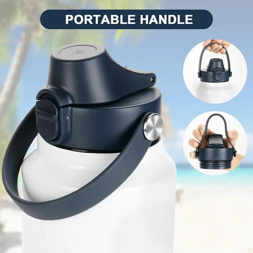 Miniatura 3 de EIPOSAU Spout Lid for YETI Rambler Bottle, BPA Free, Ideal Chug Cap for YETI, Fits 18 26 36 64 oz Bottles, Replacement Lids with Push Button & Lock