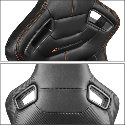 Miniatura 5 de FREEMOTOR802 Asientos universales de carreras, asientos deportivos reclinables con control deslizante de doble bloqueo ajustables, 1 par