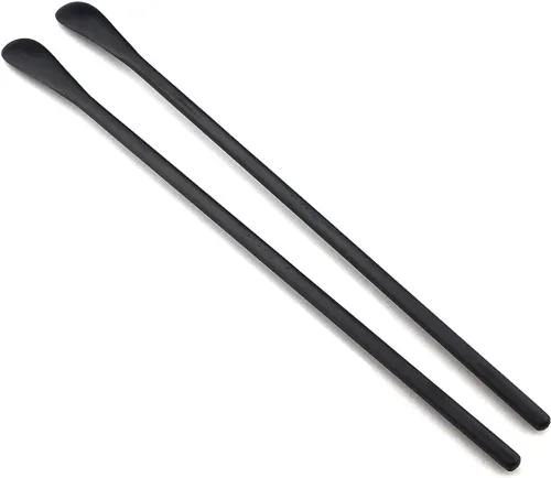 Miniatura 5 de JASHII Cuchara negra mate de mango largo para mezclar cócteles, cucharas de café para té helado, cucharas de café con mango largo de 8.6 pulgadas
