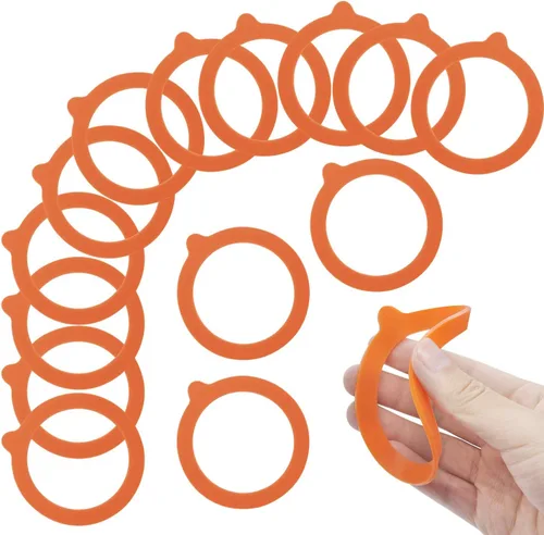 Miniatura 8 de 12 piezas de juntas de repuesto de silicona para frascos, anillos de sellado de goma herméticos, anillos de sellado de junta de silicona a prueba