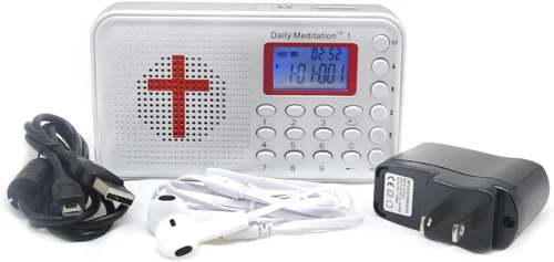 Miniatura 6 de Daily Meditation CSB Audio - Reproductor de Biblia electrónica cristiana estándar con cargador y auriculares, portátil para escuchar en cualquier