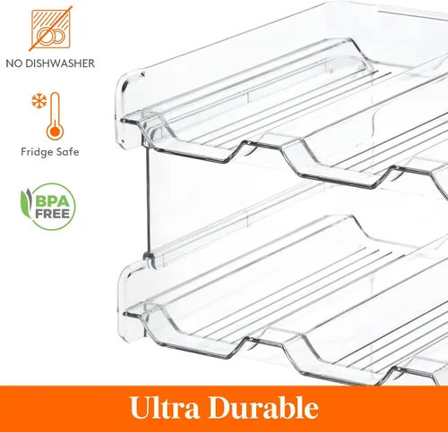 Miniatura 4 de Lifewit Organizador apilable de botellas de agua para gabinete, soporte de plástico para botellas y vasos de hasta 3.8 pulgadas de diámetro
