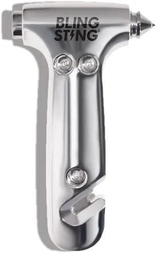 BLINGSTING Martillo de seguridad – Herramienta de escape automotriz de emergencia con rompeventanas, cortador de cinturón de seguridad y correa