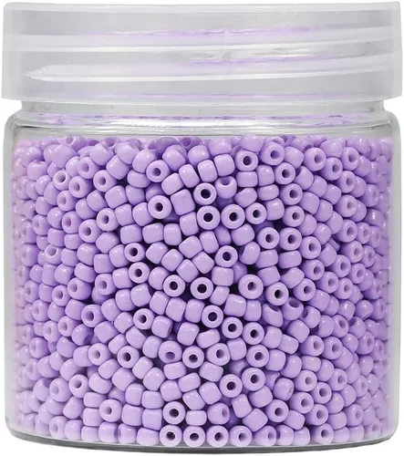 Miniatura 21 de Cuentas de semillas sueltas de color negro opaco, alrededor de 4000 piezas en caja 8/0 de vidrio para hacer joyas, agujero de 0.028 in (negro)
