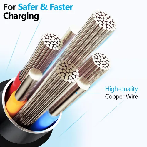 Miniatura 5 de Puxnoin Cable de carga múltiple 5 en 1, paquete de 2 unidades, cable de 4 pies, cargador múltiple USB C universal con conectores USB C/Micro USB