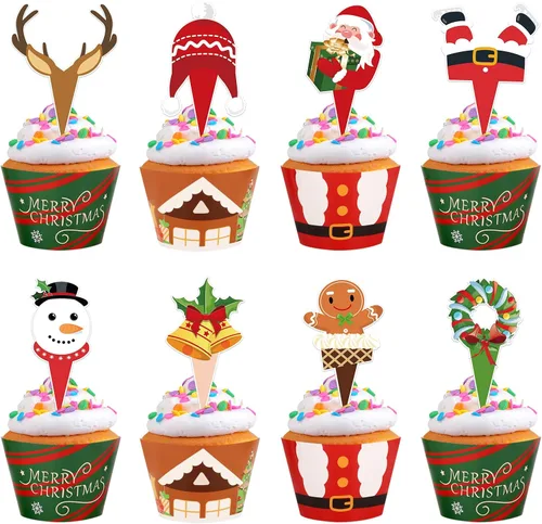 Miniatura 12 de 48 paquetes de toppers y envolturas de cupcakes de coche de carreras, decoración de pastel de fiesta de carreras con temática de carreras y cuadros