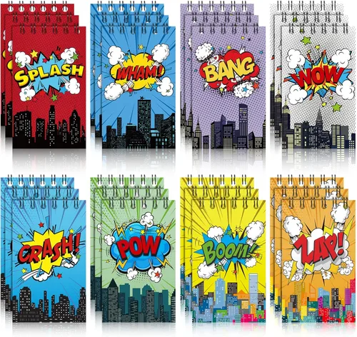 Containlol Paquete de 24 mini cuadernos para fiestas, regalos de premios, rellenos de piñata, carnaval, bolsas de regalos, diario, bloc de notas,