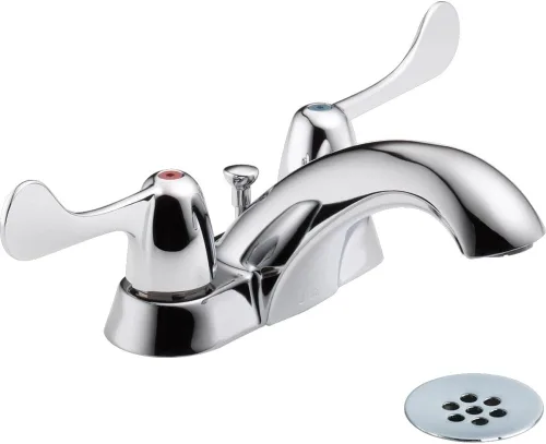 Delta Faucet Commercial 2529LF-HDF Classic - Juego de centro de baño con dos asas, cromado, 3.44 x 13.00 x 3.44 pulgadas