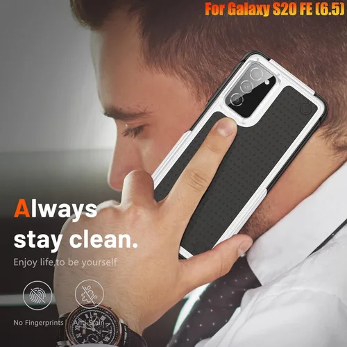 Miniatura 7 de Funda resistente para Samsung Galaxy S20 FE (5G) de 6.5 pulgadas, 4 esquinas con bolsas de aire [protección contra caídas de 12 pies], agarre