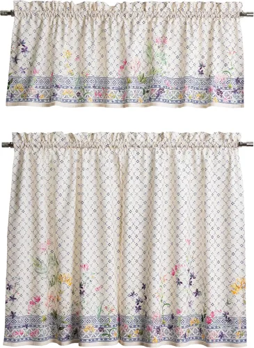 Miniatura 66 de Maison d' Hermine Juego de cortinas de cocina para ventanas, juego de cortinas de cocina 100% algodón, cenefas para el hogar [2 niveles