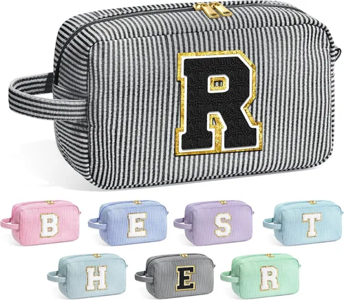 Miniatura 28 de Bolsa de Maquillaje con Inicial YOOLIFE - Regalos de Cumpleaños para Mujeres, Niñas, Mamá, Hija, Amigas, Hermana, Maestra, Regalos de Propuesta