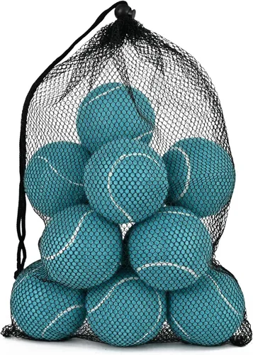 Miniatura 10 de INSUM Bulk Tennis Balls for Beginner – 12 Pack High Elasticity Practice Tennis Balls with Mesh Bag, Suit for Pet Dog Training, Fetching Amarillo-N